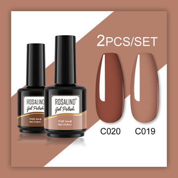 ROSALIND Gel Nail Polish 2Pcs/Set For Manicure Nails Art UV Gel Need Base Top Coat Vernis Semi permanent Nail Polish 15ML